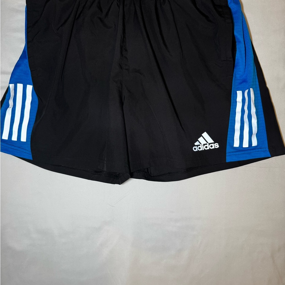 Adidas Black and Blue Sports Shorts